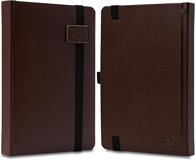 FIS Dark Brown A5 PU Band 2026 AE Diary - FSDI84AE26DBR - Al Masam Stationery LLC
