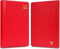 FIS Red A5 Vinyl 2026 Daily Diary - FSDI23AE26RE