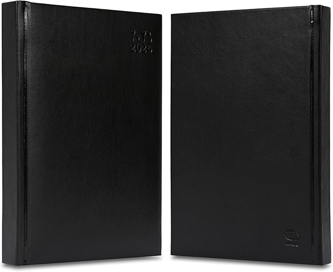 FIS Black A5 Gold-Edge PU 2026 Daily Diary - FSDI20AEG26BK - Al Masam Stationery LLC