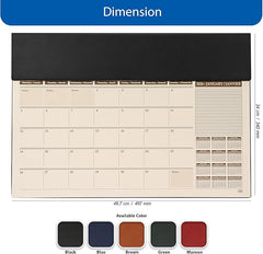 FIS Black PU Flap 490x340mm English-French 2026 Planner - FSDKPEF26BK