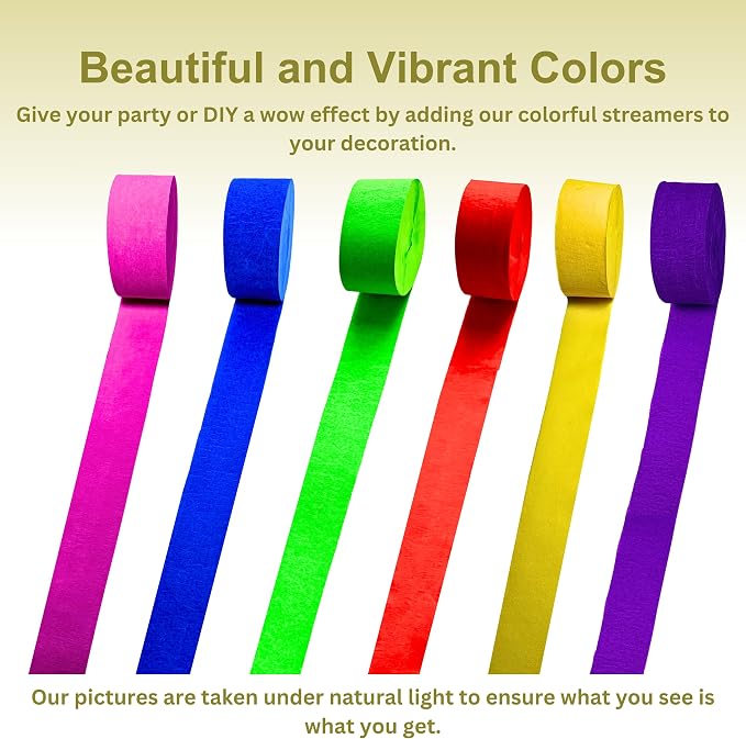 Crepe Paper for Crafts, School & Decorations