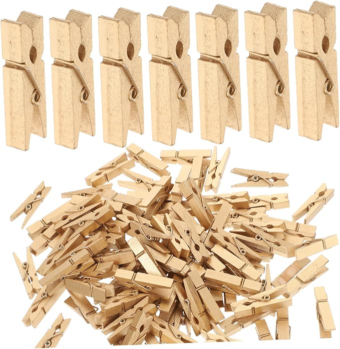 Single-Colour Wooden Clips for Crafts and Decorations