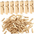 Single-Colour Wooden Clips for Crafts and Decorations