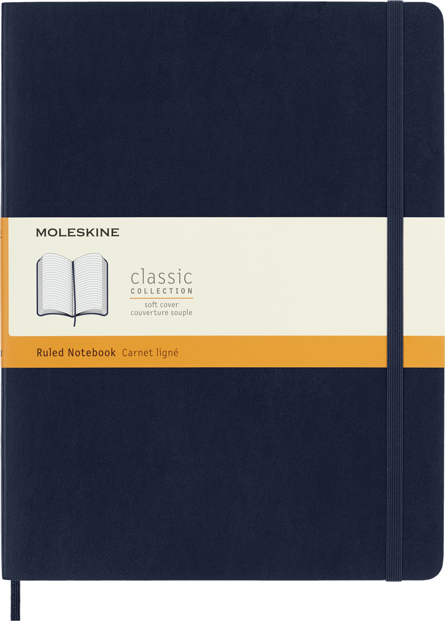 Moleskine Classic Sapphire Blue Notebook Soft Cover Large - Al Masam Stationery LLC Main image
