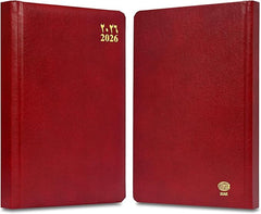 FIS Maroon A5 Vinyl 2026 Daily Diary - FSDI23AE26MR