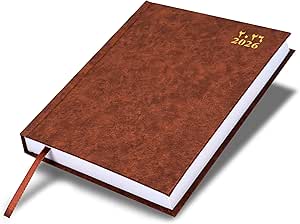 FIS Brown A4 Hard Cover Arabic-English Daily 2026 Diary - FSDI41AE26BR