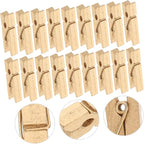 Single-Colour Wooden Clips for Crafts and Decorations