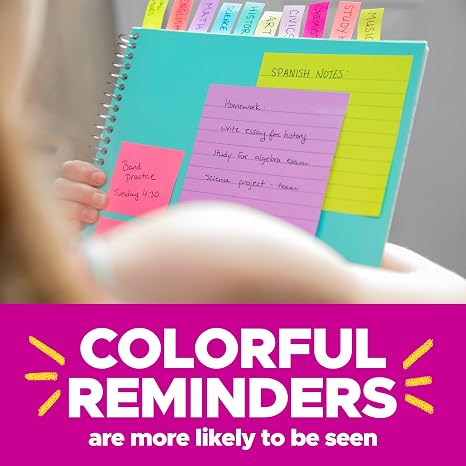 Post-it® Notes Neon Colors 653AN – 1.5 x 2 in, 12 Pads