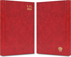 FIS Red A4 Hard Cover Arabic-English Daily 2026 Diary - FSDI41AE26RE