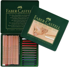 FABER-CASTELL PITT STUDY SET BIG SET/25 TIN - Al Masam Stationery LLC