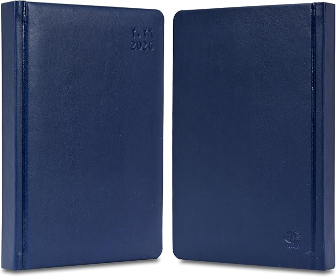 FIS Blue A5 PU Gold-Edge 2026 Diary - FSDI19AEG26BL - Al Masam Stationery LLC