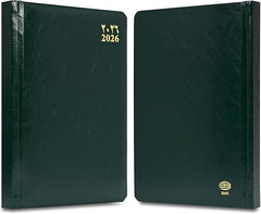 FIS Green A5 Vinyl 2026 Daily Diary - FSDI23AE26GR