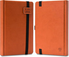 FIS Brown A5 PU Band 2026 AE Diary - FSDI84AE26BR - Al Masam Stationery LLC