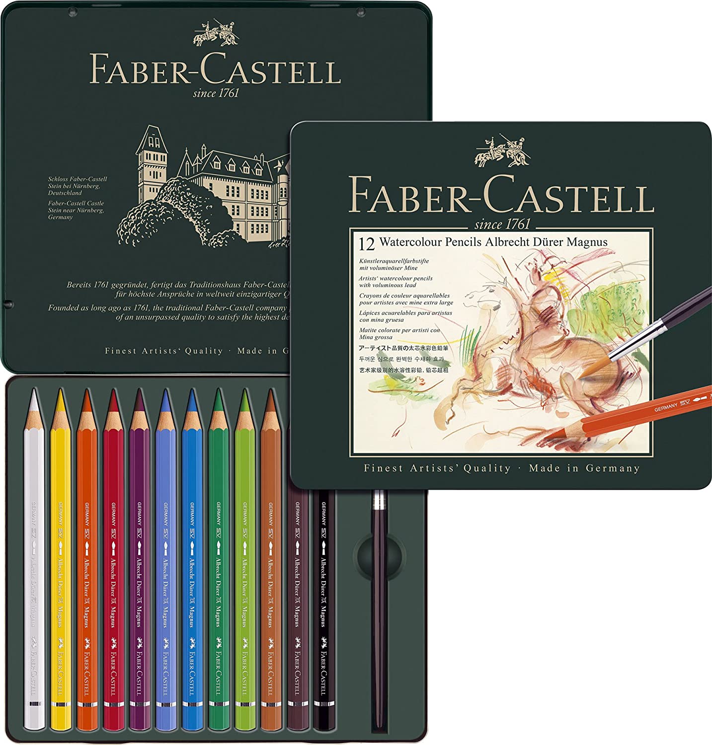 FABER-CASTELL Watercolour Pencil A.Durer Magnus (Pack of 12) - Al Masam Stationery LLC