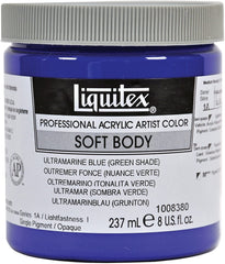 Liquitex Professional Soft Body Acrylic Paint 8-oz jar, Ultramarine Blue (Green Shade) - Al Masam Stationery LLC