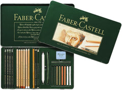 FABER-CASTELL PITT MONOCHROME SET TIN OF 25 - Al Masam Stationery LLC