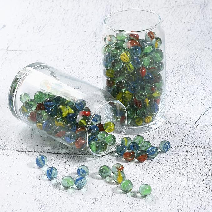 Marbles Assorted Colours 500g for Crafts & Decoration