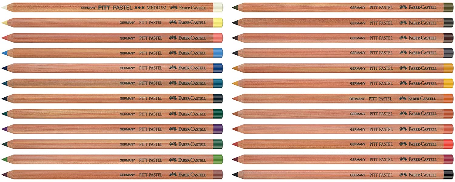 FABER-CASTELL PITT Pastel Pencils Tin of 24 colors - Al Masam Stationery LLC