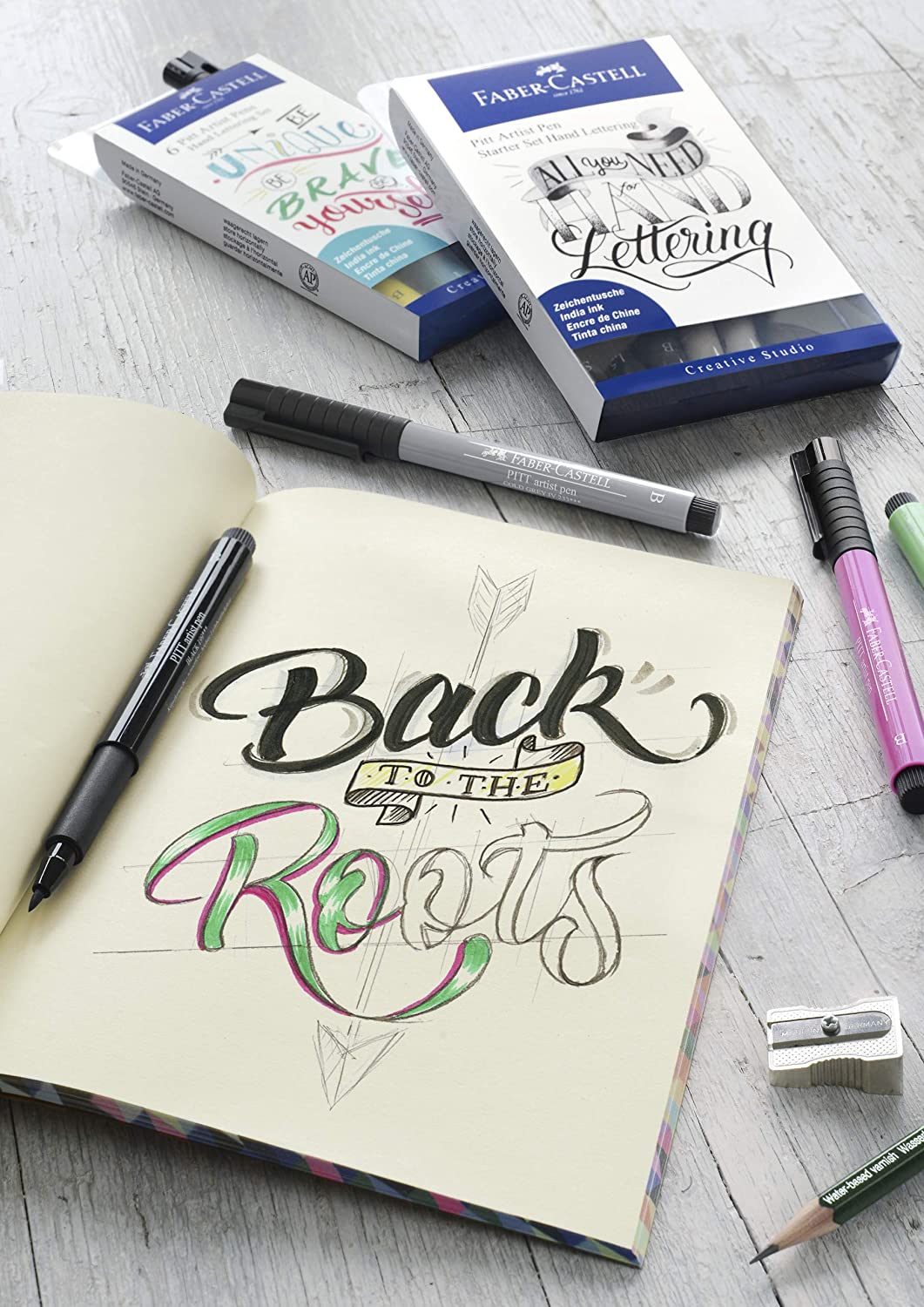 FABER-CASTELL India ink Pitt  Artist Pen Lettering - Al Masam Stationery LLC