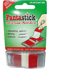 Fantastick Pop up Flags, Red, 45x25mm, 50 sht/pad - Al Masam Stationery LLC