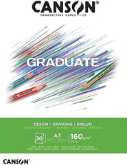 Canson Graduate Drawing Pad A4 160gsm 30 Sheet White Paper - Al Masam Stationery LLC