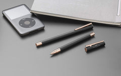 FABER-CASTELL Roller Neo Slim Metal Black,Matt,Rose Gold - Al Masam Stationery LLC