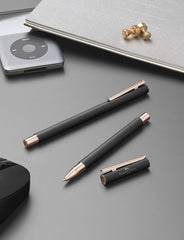 FABER-CASTELL Roller Neo Slim Metal Black,Matt,Rose Gold - Al Masam Stationery LLC