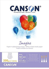 Canson Imagine Mix Media Pad A3 200 gsm 50 Sheet - Al Masam Stationery LLC