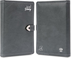 FIS Grey A5 Leather Lock 2026 AE Diary - FSDI86AE26D05