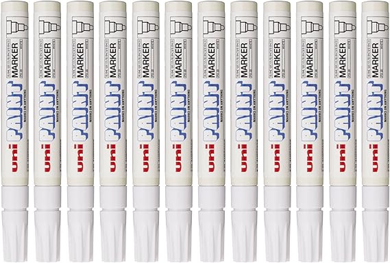 Uni PX20 Paint Marker Bullet Tip White (Pack of 12) - Al Masam Stationery LLC