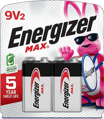 Energizer Max 522-BP-2 9V Alkaline Battery