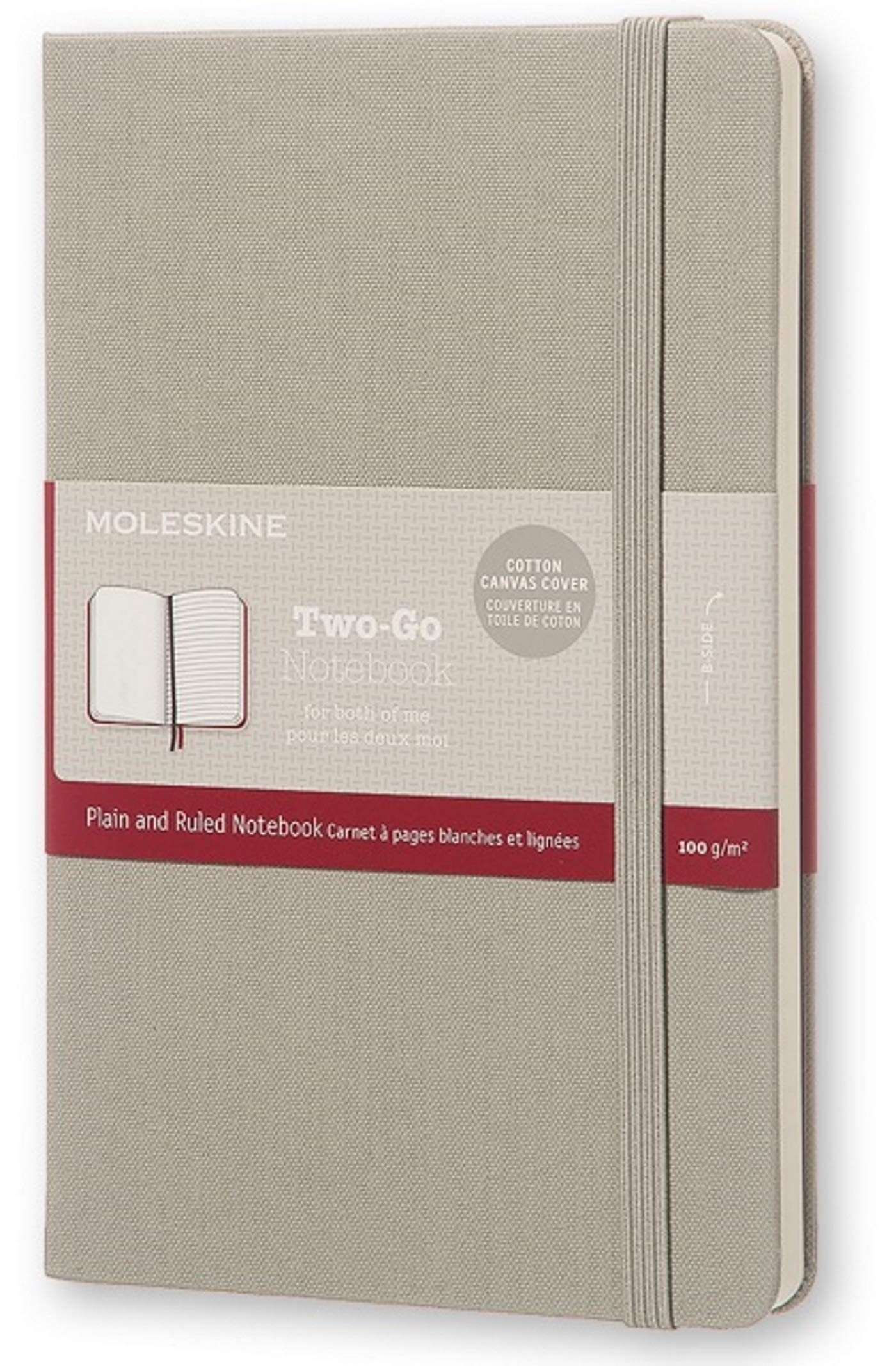 Moleskine TWO-GO Notebook Hard Cover Grey - Al Masam Stationery LLC