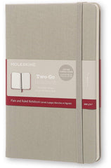 Moleskine TWO-GO Notebook Hard Cover Grey - Al Masam Stationery LLC