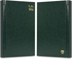 FIS Green A5 Vinyl 2026 Daily Diary - FSDI18AE26GR