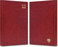 FIS Maroon A4 Hard Cover Arabic-English Daily 2026 Diary - FSDI41AE26MR