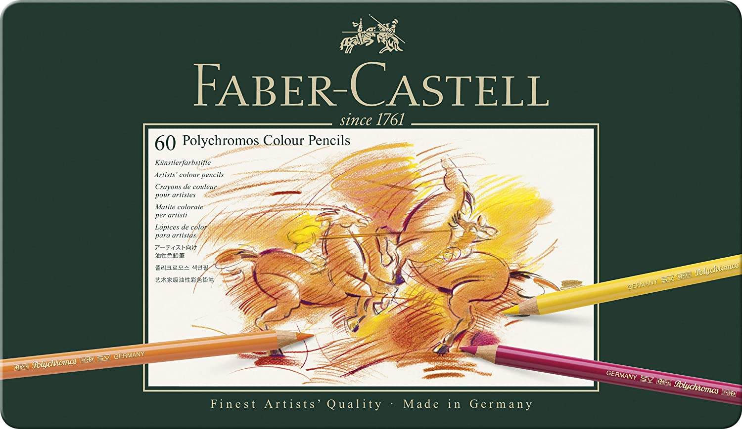 FABER-CASTELL Polychromos Artists Color Pencils - (60 Pcs) - Al Masam Stationery LLC