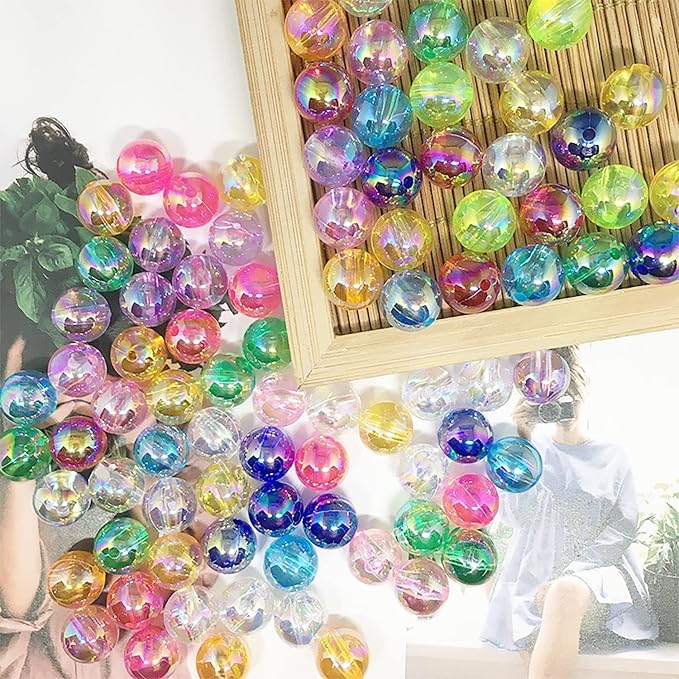 Assorted Colour Plastic Beads for Crafts and Jewellery Making