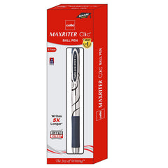 The Cello Maxriter 0.7mm Blue Bl is a high-quality writing instrument designed for precision and smooth writing. With a 0.7mm tip and blue ink, it delivers clean, precise lines every time. Perfect for both personal and professional use, this pen is a must-have for any writing task.  Longest-writing click pen - writes 5x other click pens 0.7 mm tip gives bold writing Fashionable pen design