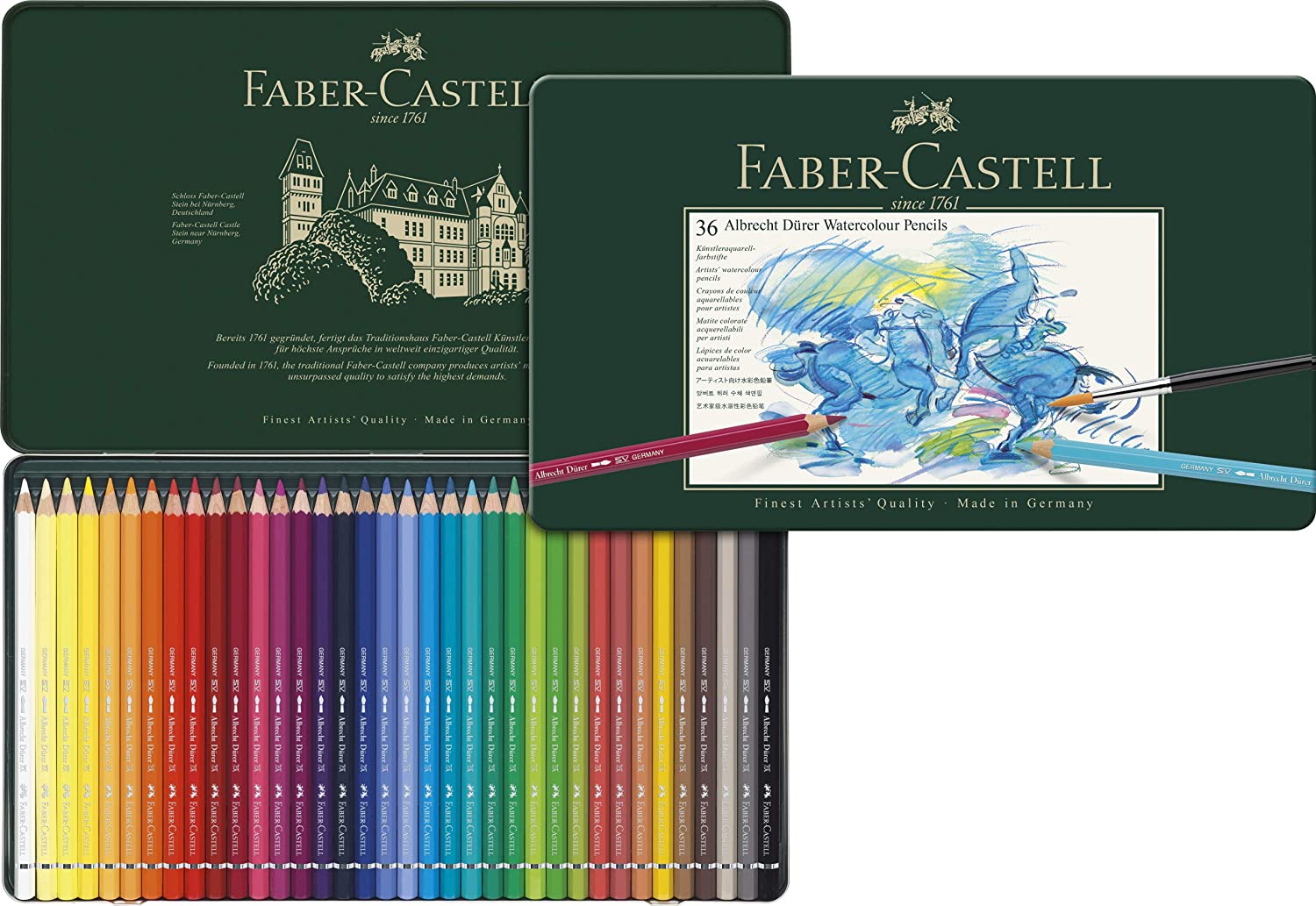 FABER-CASTELL Albrecht Durer Artists Water Color Pencils - (Pack of 36) - Al Masam Stationery LLC