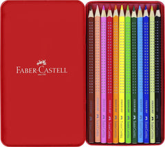 FABER-CASTELL COLOUR GRIP 12 LONG IN TIN CASE - Al Masam Stationery LLC