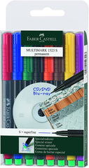 FABER-CASTELL Multimark Super Fine S Permanent 0.4mm Wallet of 8 - Al Masam Stationery LLC