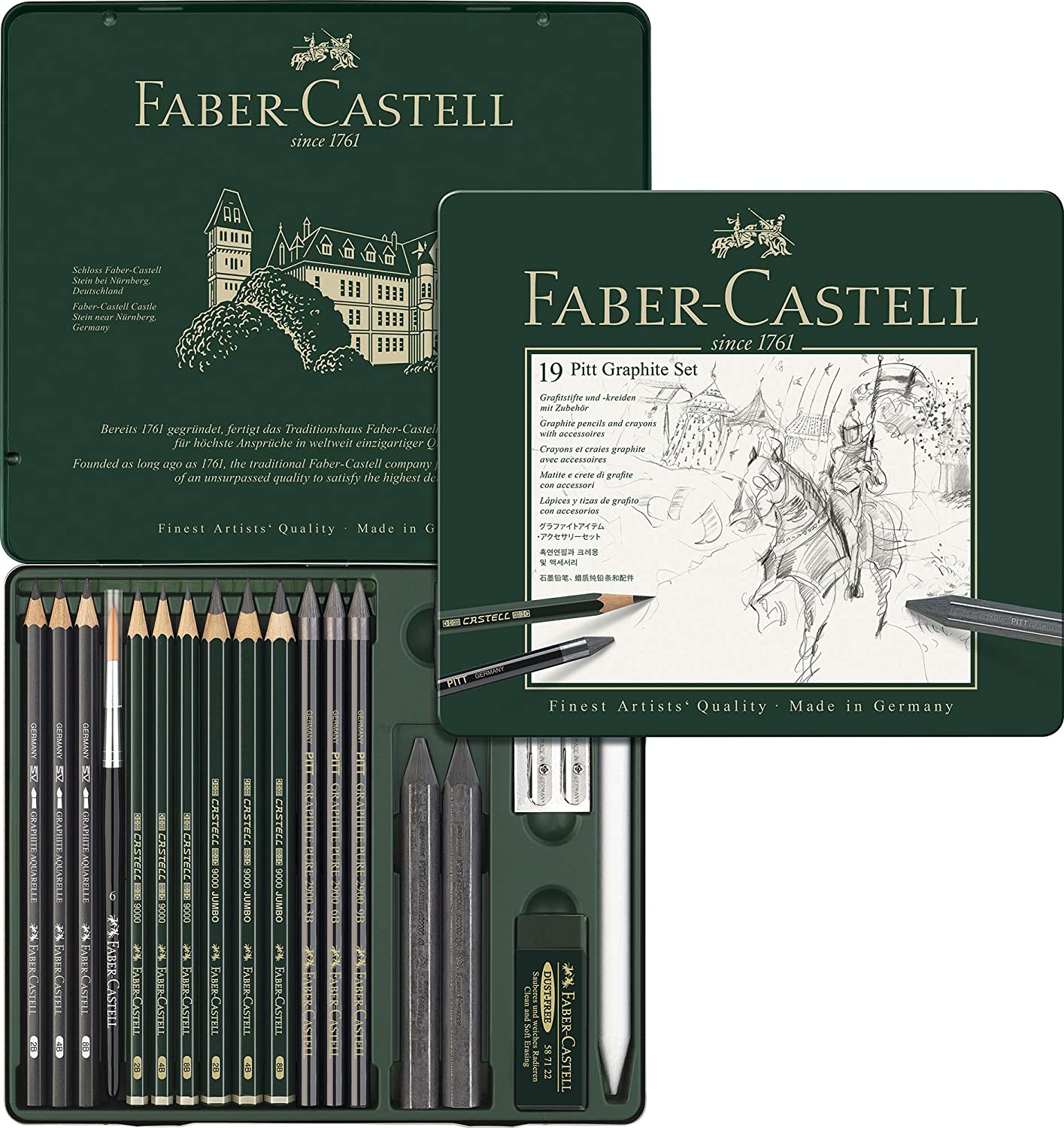 FABER-CASTELL PITT Graphite tin - Al Masam Stationery LLC