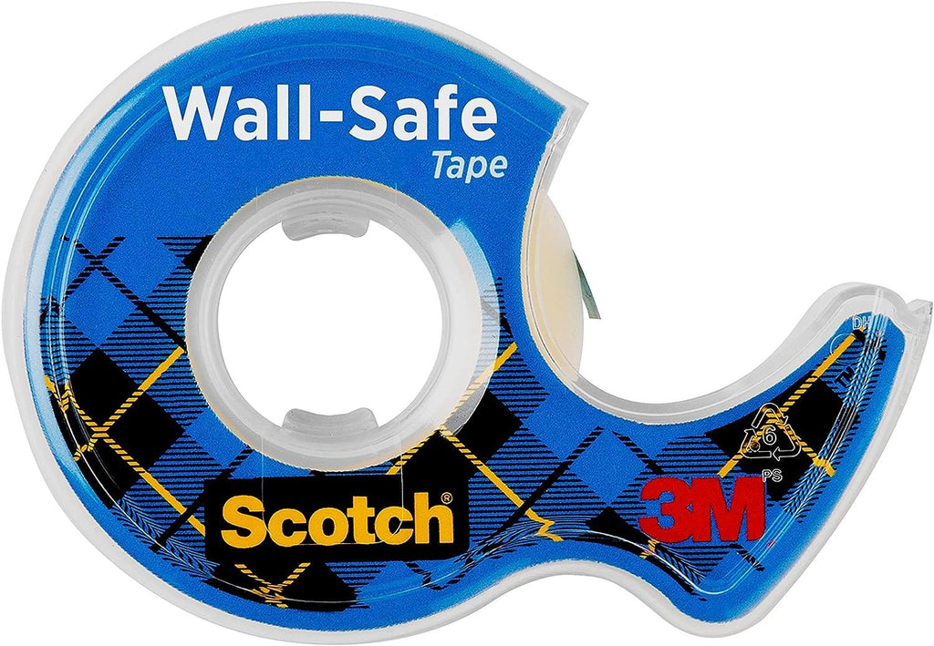 Scotch® Wall-Safe Tape 183 with Dispenser – 19 mm × 16.5 m