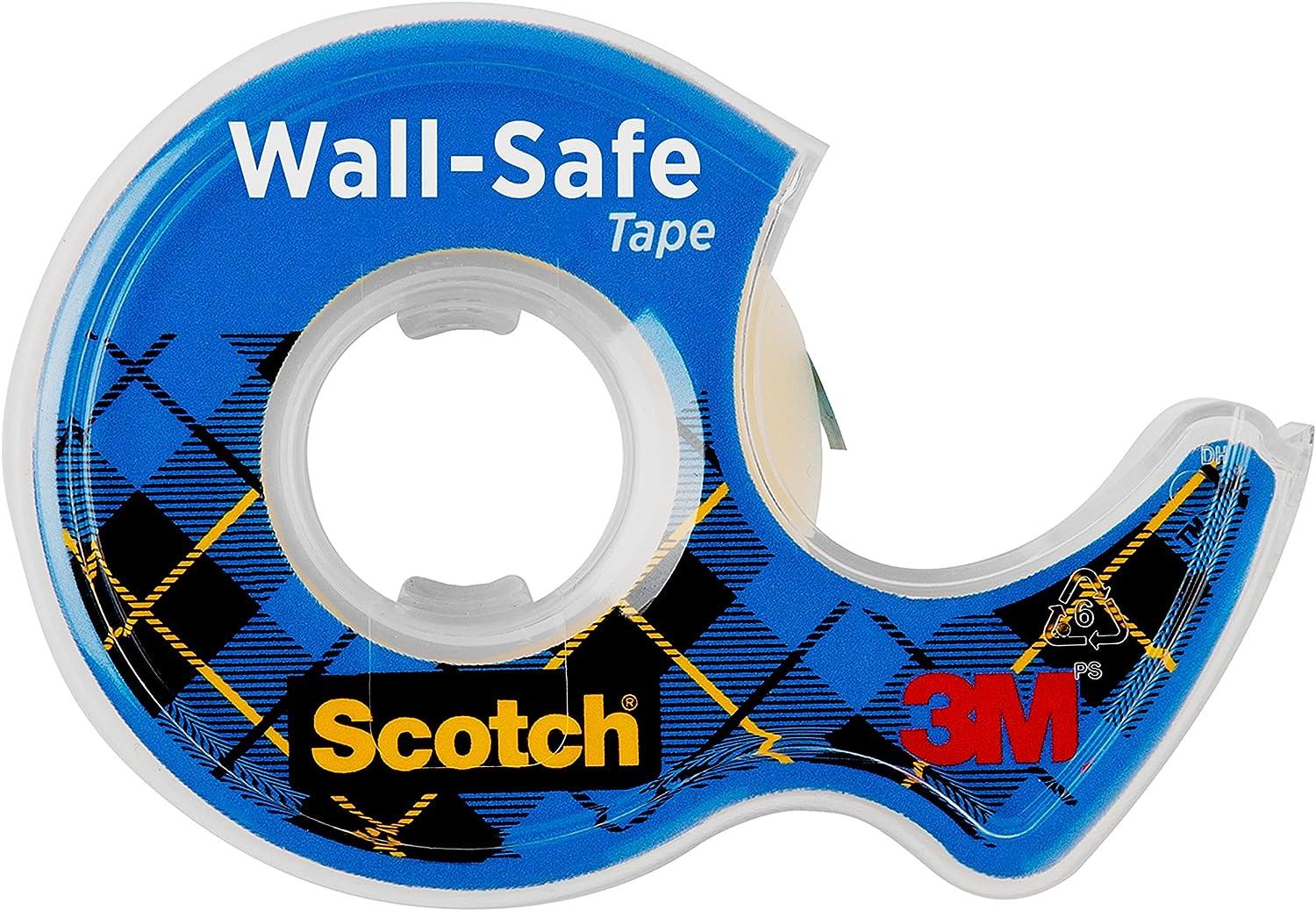 Scotch® Wall-Safe Tape 183 with Dispenser – 19 mm × 16.5 m