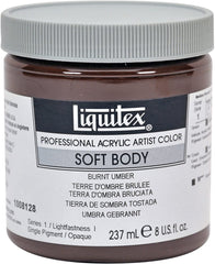 Liquitex Professional Soft Body Acrylic Paint 8-oz jar, Burnt Umber - Al Masam Stationery LLC