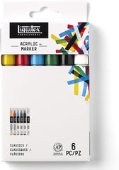 LIQUITEX PAINT MARKER FINE 6 SET - Al Masam Stationery LLC