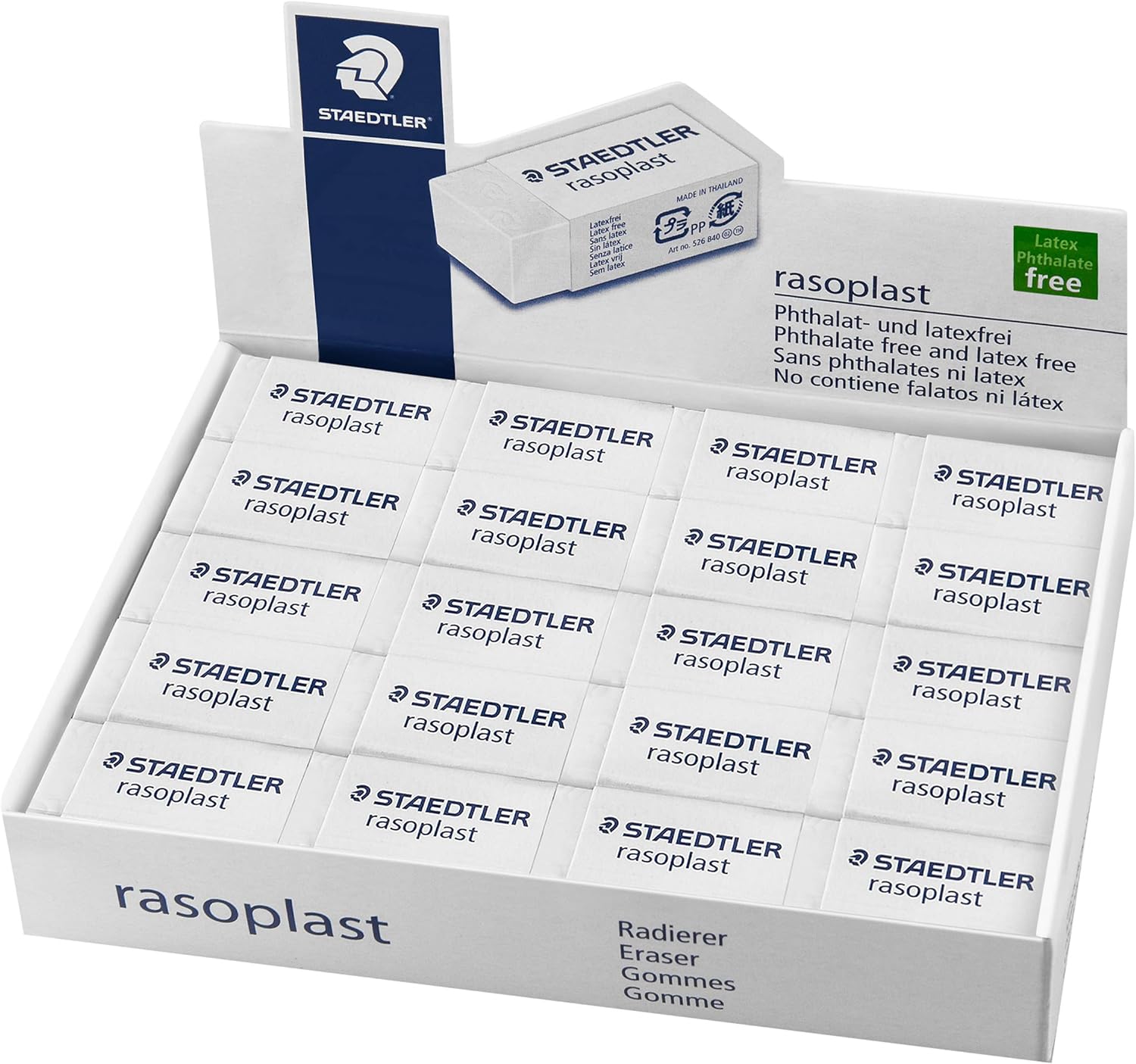 Staedtler Raso Plast Eraser - (40 Pcs) - Al Masam Stationery LLC Main image
