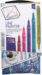 Derwent Graphite Pens Graphik Line Painter Colored Pens Palette No.3 5 Pack - Al Masam Stationery LLC