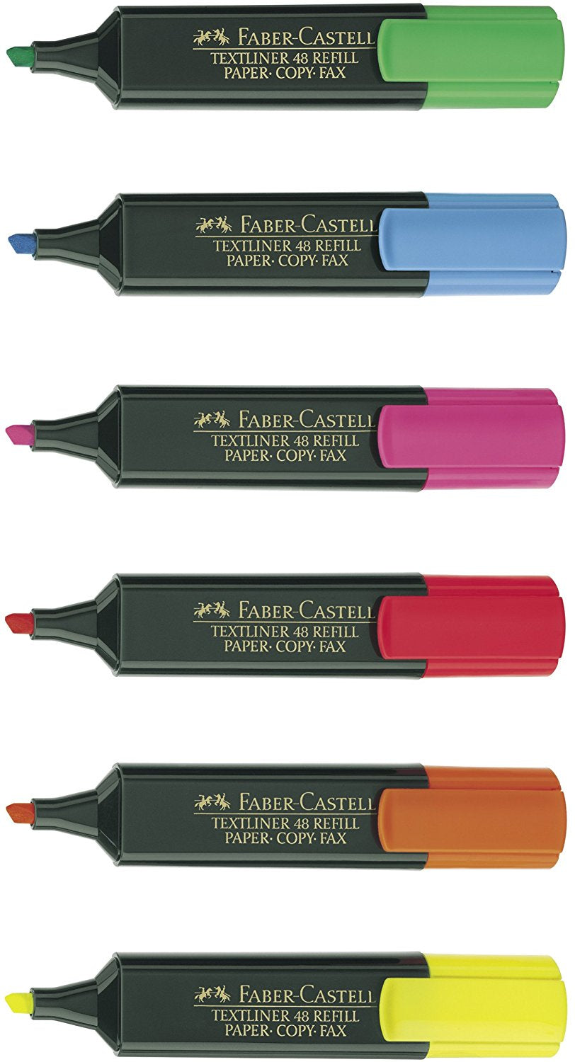 Highlighter Fabercastell MULTI COLOUR PACK OF 6 - Al Masam Stationery LLC