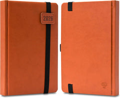 FIS Brown A5 PU Band 2026 Daily Diary - FSDI84E26BR - Al Masam Stationery LLC
